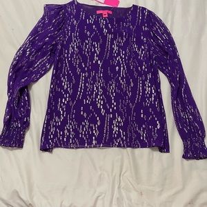 Lily Pulitzer size medium new with tag fish thread blouse